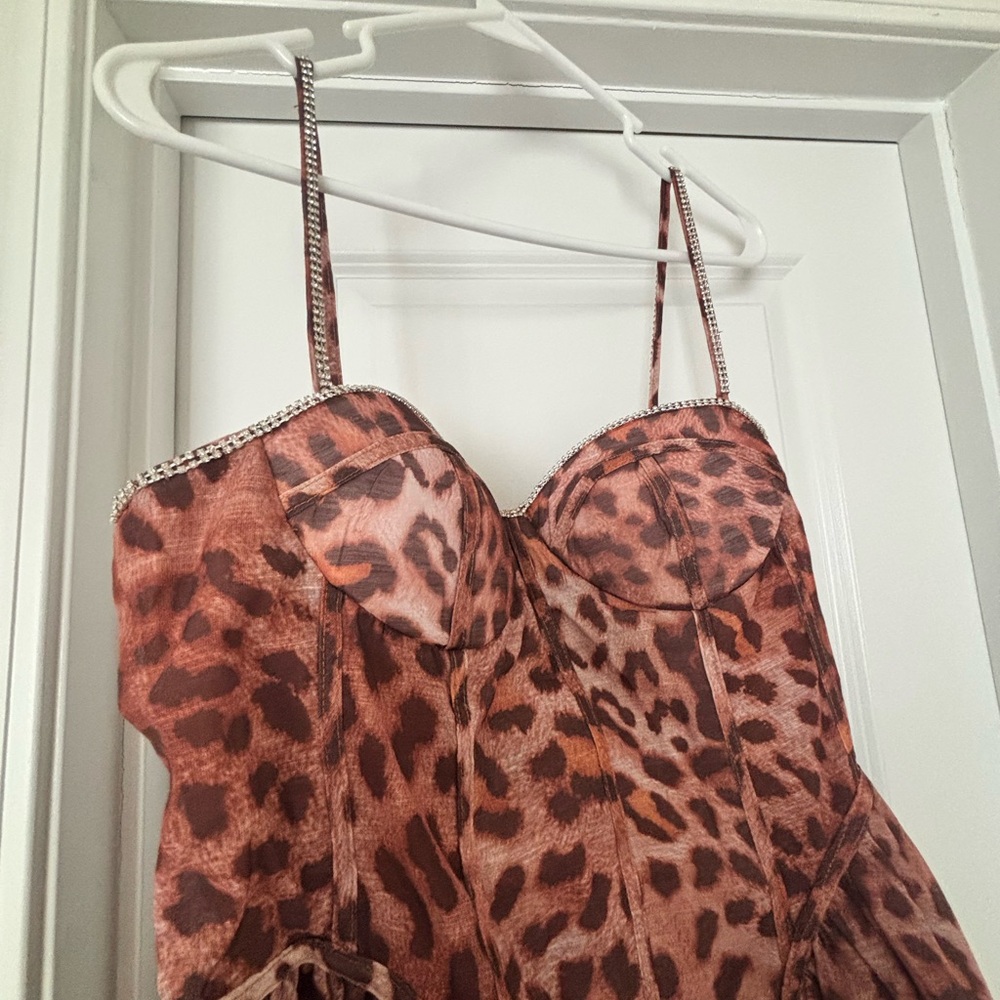 Leopard Print womens dress - Picture 2 of 7